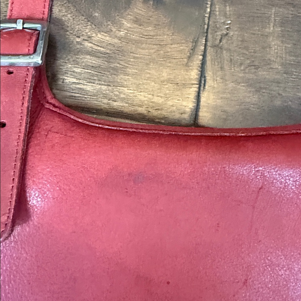 Vintage Coach Red Leather Flap Bag 9135 - Picture 4 of 9